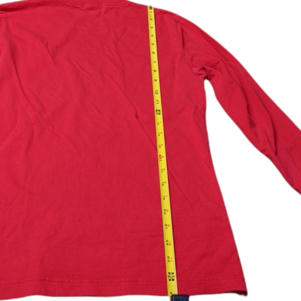 Ladies Moda International XS Red Long Sleeve Crew Neck Tee shirt - Picture 5 of 7